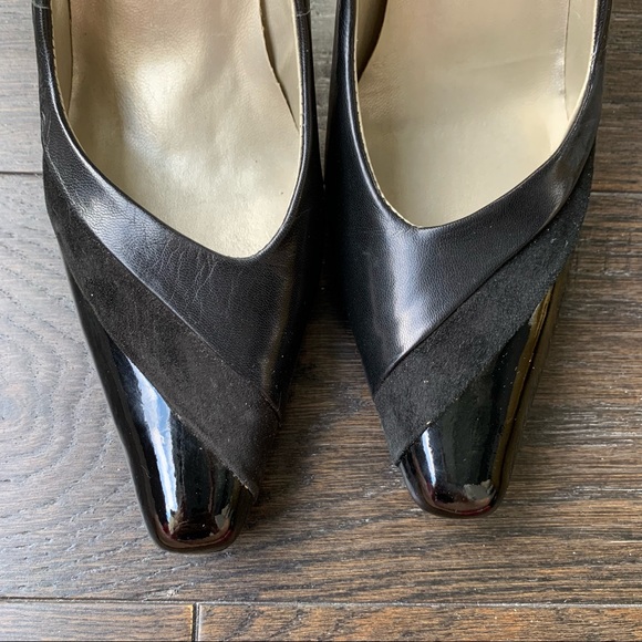 Vianni Collection Size 7 Black Leather 4 Inch High Heels - Picture 3 of 11